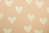 Reststück: 1,00m - Sweatshirt Stoff Sweet Hearts lachsrosa
